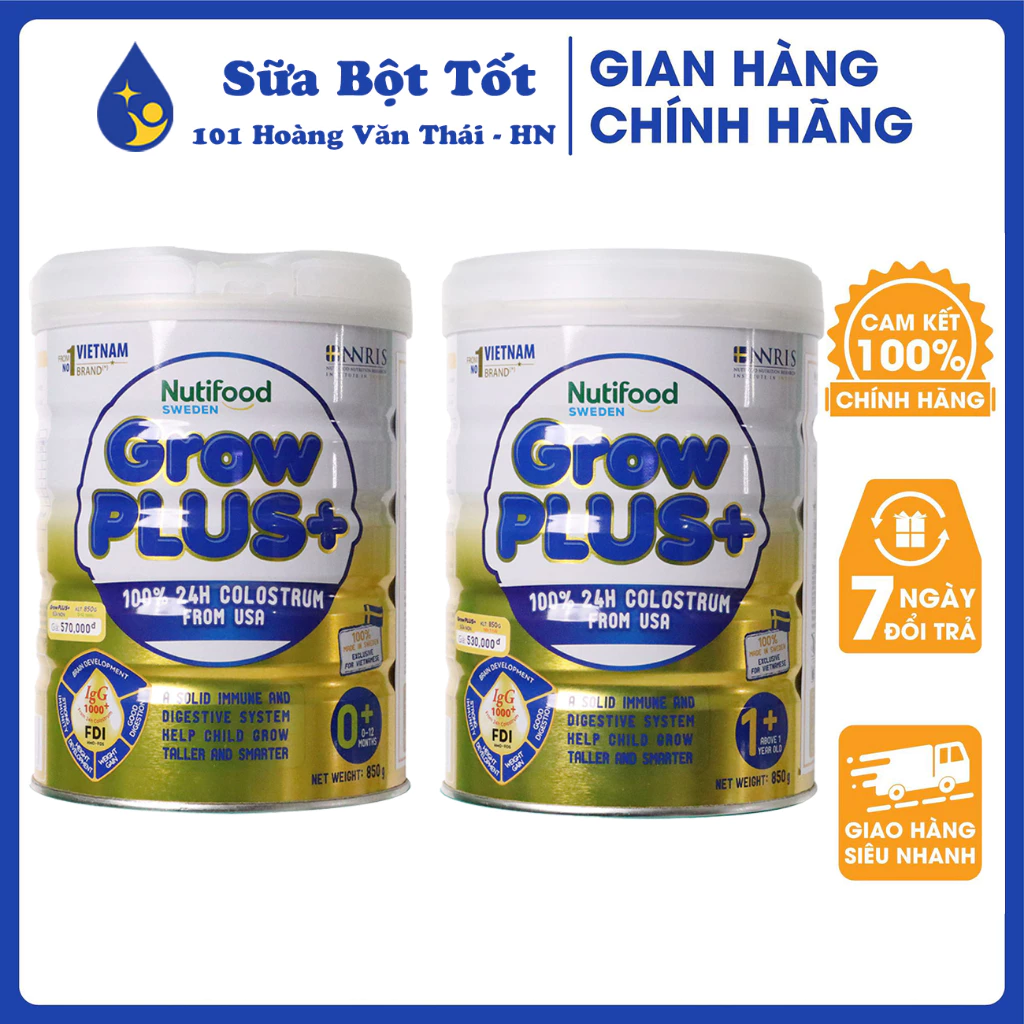 Sữa Nutifood Grow Plus Vàng - Tăng cường sữa non