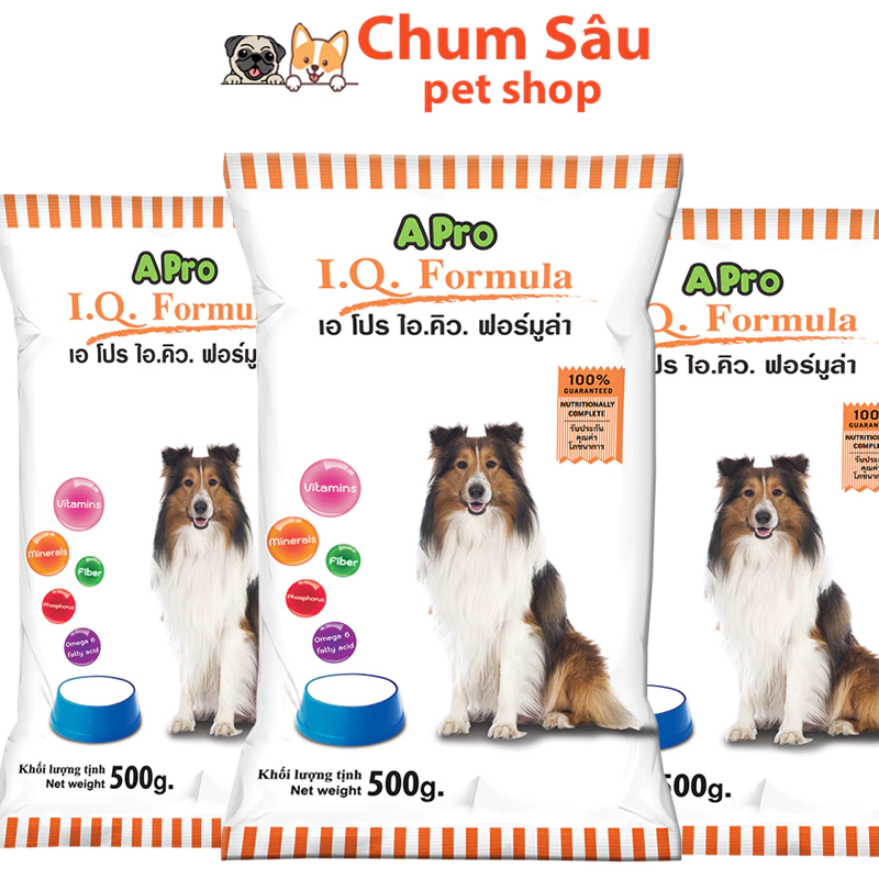 Thức ăn hạt khô cho chó APro IQ Formula gói 500g