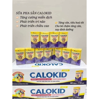 Sữa bột pha sẵn Calokid gold 110ml [Thùng 48 hộp] có thẻ cào tích điểm