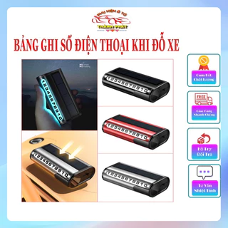 Bảng ghi số điện thoại ô tô thông minh đặt taplo xe - Led phát sáng ban đêm, sạc pin bằng năng lượng mặt trời