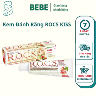 Kem đánh răng trẻ em nhập khẩu ROCS. vị Barberry 45g hương vị trái cây ngăn ngừa sâu răng vượt trội