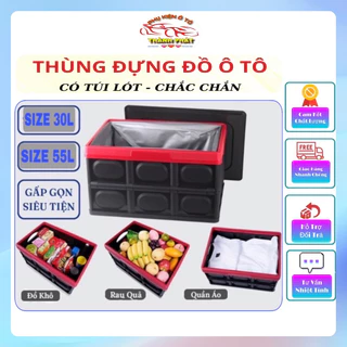 Thùng chứa đựng đồ đa năng có thể gấp gọn tiện dụng để cốp ô tô xe hơi dung tích 30L và 55L