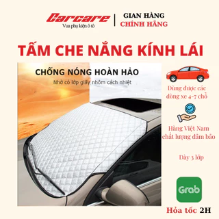 Tấm che nắng kính lái ô tô - Tấm chắn nắng ô tô loại dày có túi đựng