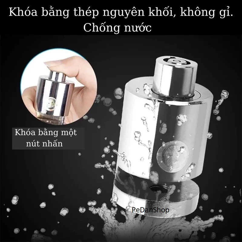 Khóa Phanh Đĩa Xe Máy Xe Đạp PeDan Chất Liệu Hợp Kim Thép Nguyên Khối, Khóa Chống Trộm Xe Máy Thông Minh Tiện Dụng