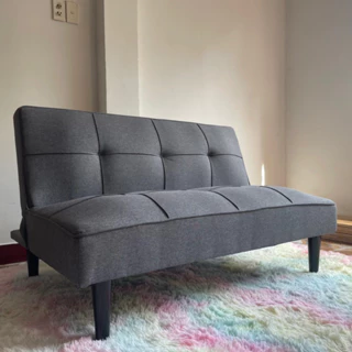 Ghế Sofa Bed mini 1m2 thông minh chất vải mịn màu xám - Giường sofa nhỏ gọn cho phòng trọ