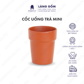 Ly gốm mini, cốc sứ mini dùng uống nước, trà, cà phê màu nâu đất, dáng basic – Gốm sứ Bát Tràng - LÀNG GỐM