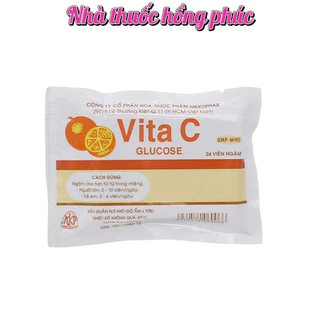 Viên ngậm vitamin C - Vita C Glucose Mekophar (Kẹo cam tuổi thơ / kẹo thơ ấu)