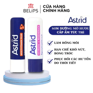 Son Dưỡng Astrid Tái Tạo Môi Từ Mỡ Hươu Multivitamin Tẩy Da Chết, Môi Mềm, Dưỡng Ẩm Căng Mọng 4,7G - BELIPS