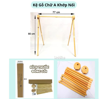 Kệ Chữ A Treo Đồ Chơi Montessori Cho Trẻ Sơ Sinh Bằng Gỗ Trơn Nhẵn An Toàn Dễ Lắp Ráp - 77x80 cm - Pipovietnam