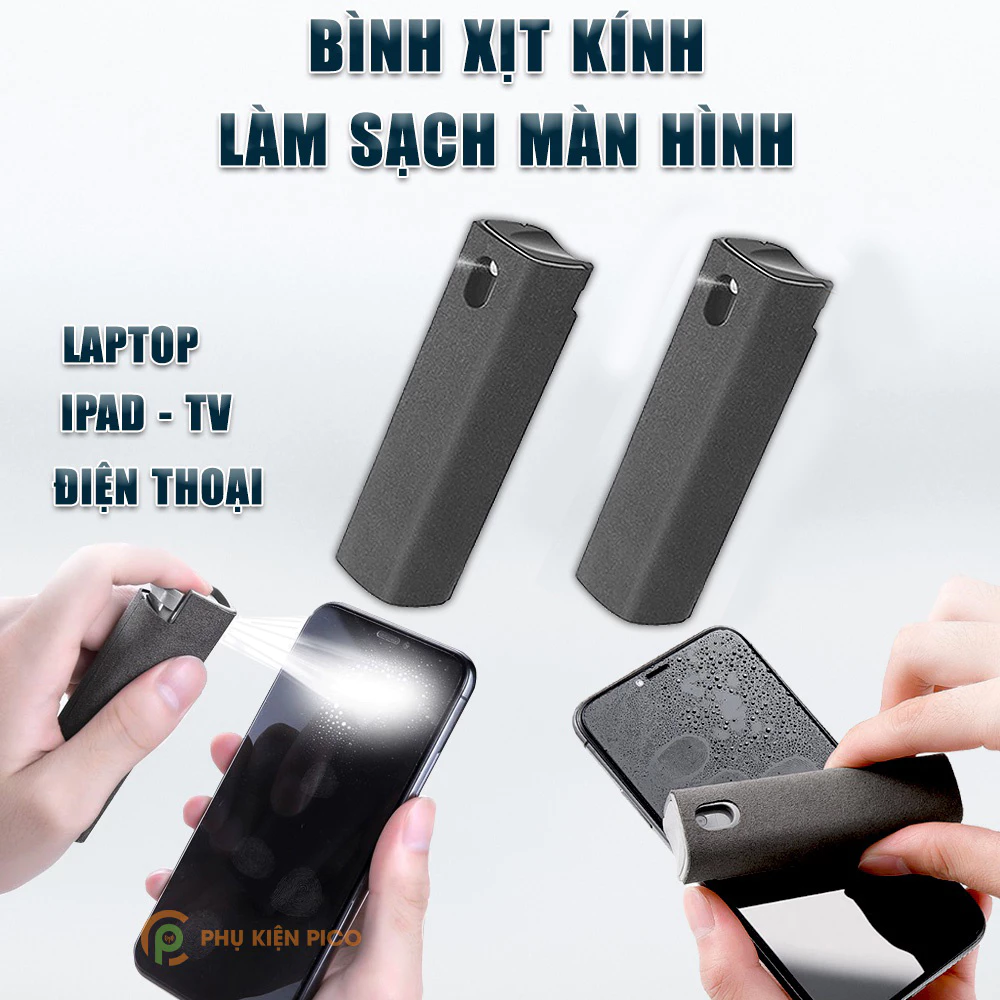 Bình Xịt Vệ Sinh Làm Sạch Màn Hình Điện Thoại - Bình xịt dung dịch làm sạch màn hình máy tính bảng laptop