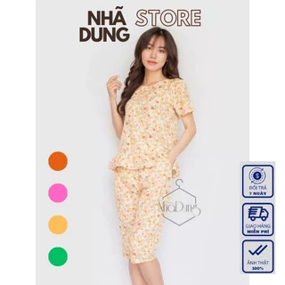 <A14> Đồ bộ nữ mặc nhà lửng basic nữ vải lụa D100 cao cấp dễ thương Nhã Dung Store 2 dưới 65kg