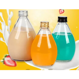 Chai thủy tinh 350ml giọt nước nắp nhôm