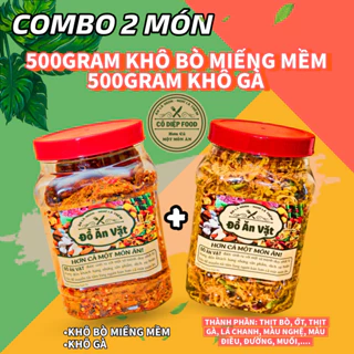 Combo 500Gr Khô Gà + 500Gr Khô Bò