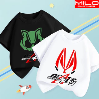 [ Milo.Clothes ] Áo Thun Tay Ngắn In Hình Kamen Rider GEATS Anime Extreme Fox Merchandise Tairaba Ox Jumu 2 Cho Bé Trai