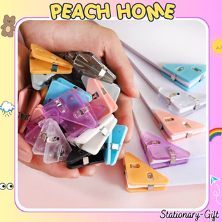 Dụng Cụ Kẹp Giấy Bảo Vệ Mép Giấy Hình TAM GIÁC Màu Pastel Xinh Xắn Giá Rẻ Ghim Cài Hồ Sơ Ghi Chú Note Peach Home 1k