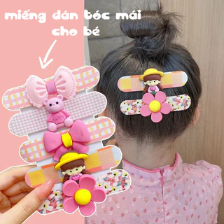 Set 3 Miếng Dán Tóc Mái Tự Dính Đính Hoạt Hình Dễ Thương Nhiều Màu  Sắc Nổi Bật Cho Bé - Dán Tóc Bé