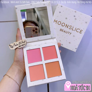 Bảng Má Moon Slice Beauty 4 ô Trắng Sao Blushing Moon 21.9g [Chính Hãng]