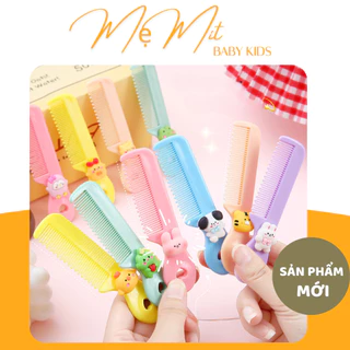 Lược mini sắc màu, lược chải tóc tí hon gắn sticker đáng yêu cho bạn nữ, bé gái mã PK023