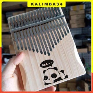 Đàn kalimba 17 phím khắc gấu panda KL34 tặng kèm búa chỉnh âm