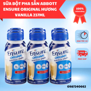 Sữa Bột Pha Sẵn Abbott Ensure Original Hương Vani  237ml