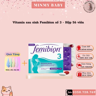 [Siêu Sale] [Chính hãng] Vitamin tổng hợp Femibion số 3 dành cho các mẹ sau sinh và cho con bú (Hộp 4 tuần- 56v)