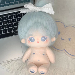 [100 mẫu][ORD] Doll không thuộc tính tóc tơ 20cm có tai - Búp bê nữ không thuộc tính 20cm tóc tơ có xương TT3