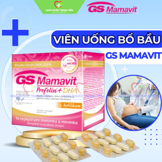 Viên bổ bầu GS Mamavit Prefolin DHA EPA Hỗ Trợ Bổ Sung Dưỡng Chất, Vitamin Cho Bà Bầu Hộp 60 Viên