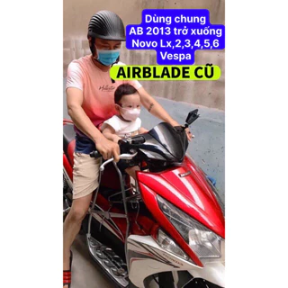 Ghế đi xe máy an toàn cho bé , ghế ngồi xe airblade cũ 2013 trở xuống, ghế ga xếp sắt sơn tĩnh điện gấp gọn