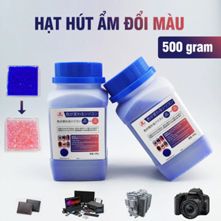 [500g] Hạt hút ẩm NHẬT xanh cho máy ảnh Silica Gel - Hộp hạt hút ẩm nhập khẩu tốc độ hút nhanh, bảo quản tốt