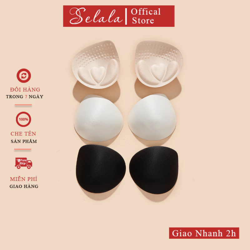 Miếng Mút Độn Selala Ôm Nâng 4cm Mềm Mịn Hình Giọt Nước ( 2 Miếng ) PK27