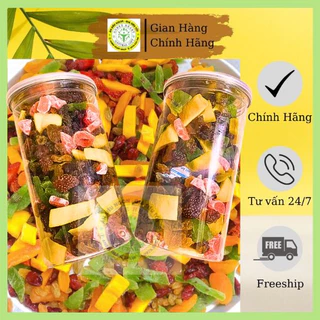 Trái Cây Sấy Dẻo Không Đường 500g ANBEE HEART Mix  loại trái cây  Dâu Tây,Kiwi,Nam Việt Quất,Mơ,Nho xoài Hoa quả sấy dẻo