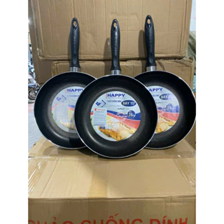 Chảo chống dính vân đá đáy từ HAPPY dùng được trên Tất các loại bếp đủ cỡ 20-30cm bền- đẹp- chắc chắn