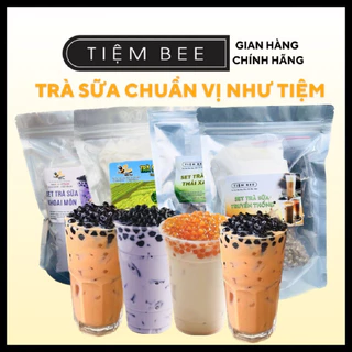 Set Làm Trà Sữa Trân Châu Truyền Thống, Thái Xanh Tiệm của Bee - BeeKit, Thành Phẩm 10 ly, 25 ly Nguyên Liệu Tự Pha, Nấu