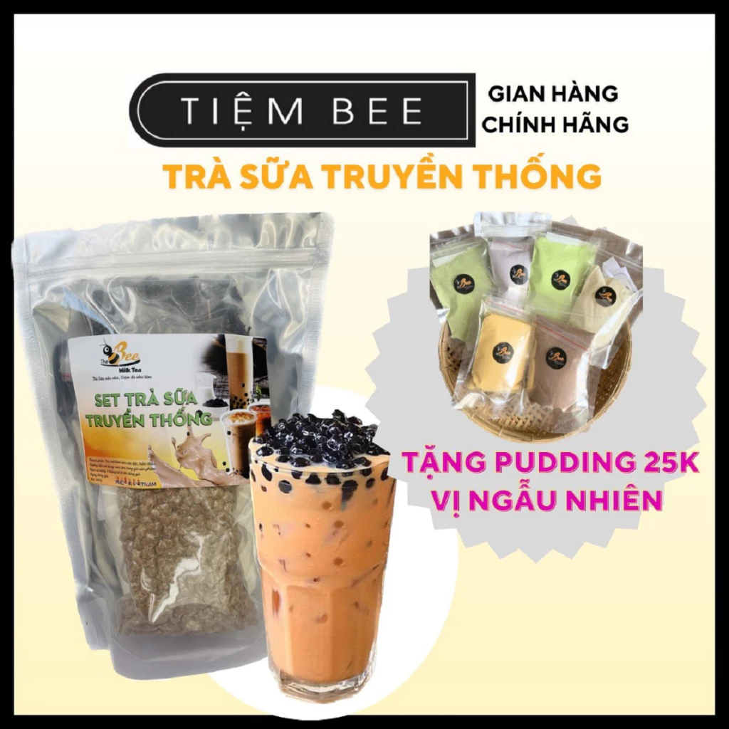 Set Làm Trà Sữa Truyền Thống, Thái Xanh Tiệm của Bee - BeeKit, Thành Phẩm 25 ly KHÔNG TRÂN CHÂU, Nguyên Liệu Tự Nấu