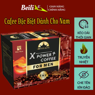 Cà phê sữa hòa tan X-POWER COFFEE FOR MEN/cafe thảo dược tăng sức bền cho nam hộp 16 gói