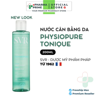 Nước Cân Bằng SVR Physiopure Tonique Làm Sạch Sâu Cho Da Nhạy Cảm 200ml