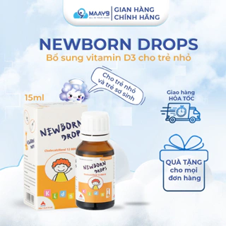 Vitamin D3 nhỏ giọt Newbornz Newborn Drops tăng cường hấp thu canxi, hỗ trợ phát triển chiều cao, xương, răng chắc khỏe