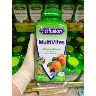 [Hàng air date 4.2025] Kẹo dẻo bổ sung vitamin tổng hợp Vitafusion MultiVites 260 viên