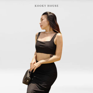 Áo croptop nữ ren 2 dây tôn dáng, cá tính - KOOKY HOUSE - ÁO SORA TOP