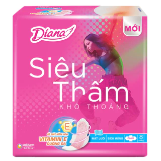 Băng Vệ Sinh Diana Siêu Thấm Siêu Mỏng Cánh 23cm