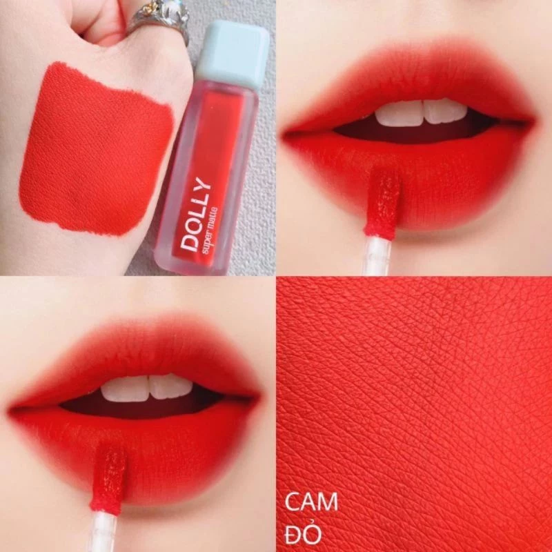 <Cam đỏ> Son Dolly Super matte hot trend 2021-Màu hot