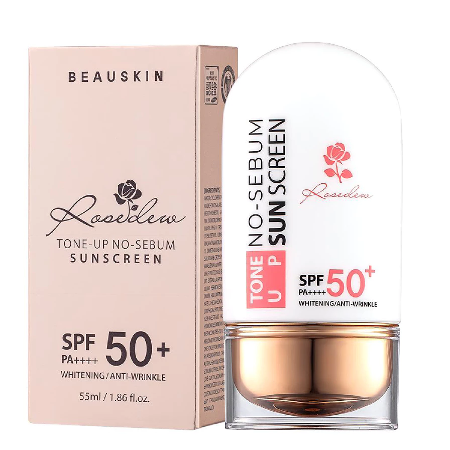 Kem Chống Nắng Trắng Da, Xoá Thâm Xạm Beauskin Rosedew Tone Up Sunscreen SPF 50+ Hàn Quốc 55ml