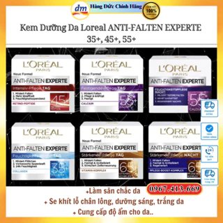 Kem Dưỡng Da Loreal ANTI-FALTEN EXPERTE 35+, 45+, 55+