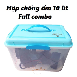 Hộp Chống Ẩm Cho Máy Ảnh 10L + 200g Hạt Hút Ẩm + Ẩm Kế