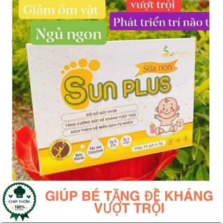 Sũa Non SunPlus - Tăng Sức Đề Kháng, Ngủ Ngon Sâu Giấc Hộp 30 gói