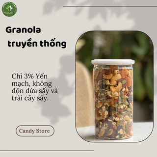 Granola truyền thống mix hạt dinh dưỡng 3% yến mạch - hũ 500g