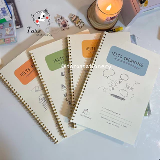 Sổ IELTS Writing, Speaking, Listening, Speaking Sổ Notebook IELTS, Tiếng Anh Taro Stationery