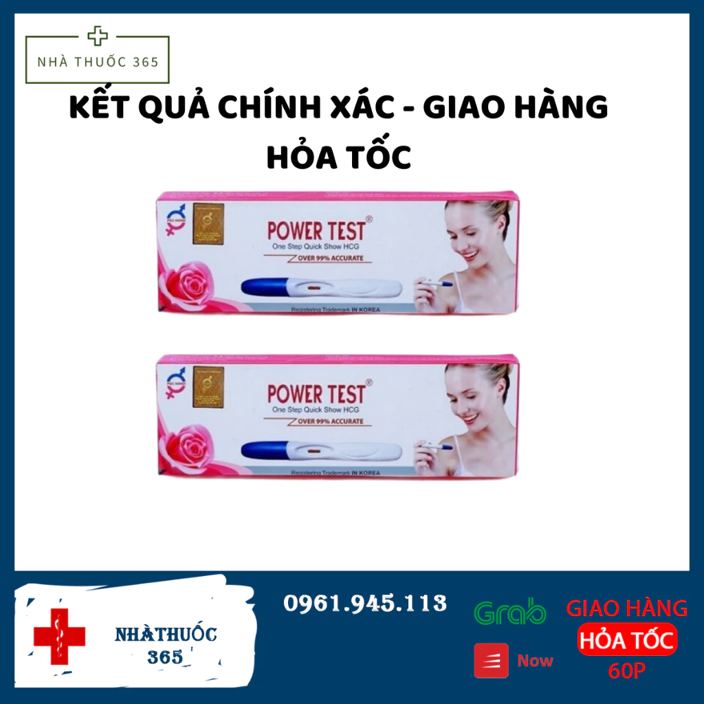 Bút Power Test Test thử thai nhanh, chính xác  Giao hàng kín đáo, luôn che tên sản phẩm