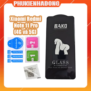 Kính cường lực 9H full màn hình Baiko Xiaomi Redmi Note 11 Pro (4G, 5G)