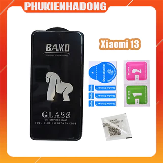 Kính cường lực 9H full màn Baiko Xiaomi 13, Kính cường lực 9H Xiaomi 13